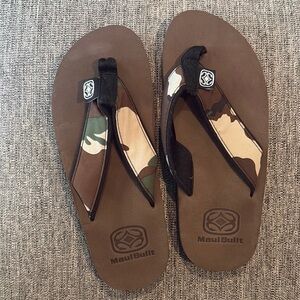 Brown Camo Men's Flip-Flops